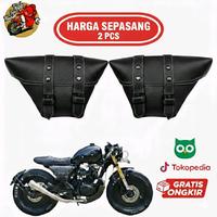 Gambar sidebag side bag tas motor klasik classic japstyle japs caferacer dari Triplesix Klasik Kota Bogor 1 Tokopedia