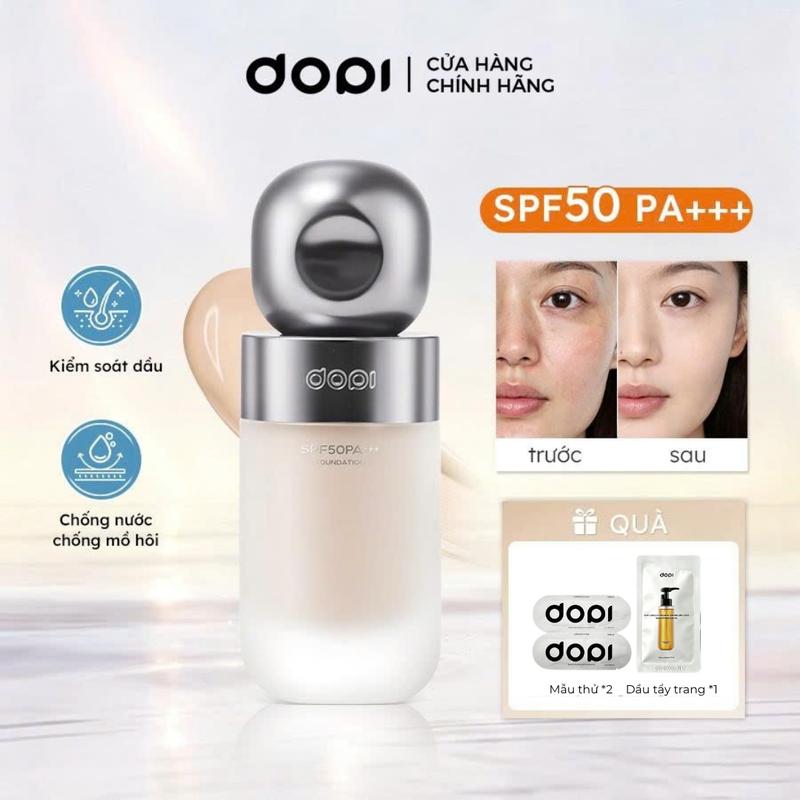 Kem Nền Chống Nắng DOPI「Chai Lùn Bạc」Kem Nền DOPI SPF30 PA+++ Chống Mồ Hôi, Che Phủ Nhẹ Nhàng, Kiềm Dầu, Giữ nền Không Phai 35ml
