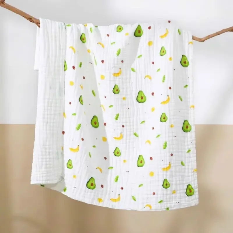 (Chọn Mẫu) Khăn Tắm Xô Nhăn 6 Lớp Hoạ Tiết Hàn Quốc Cho Bé KT:100x110cm - Vải Xô Nhật Mềm Mịn Thấm Hút Tốt