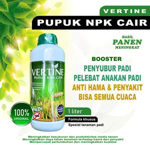 Vertine Grow Pupuk Padi Pelebat Anakan Padi Penyubur Daun + ZPT Bobot Isi Bertambah Padi Tahan Hama Dan Penyakit