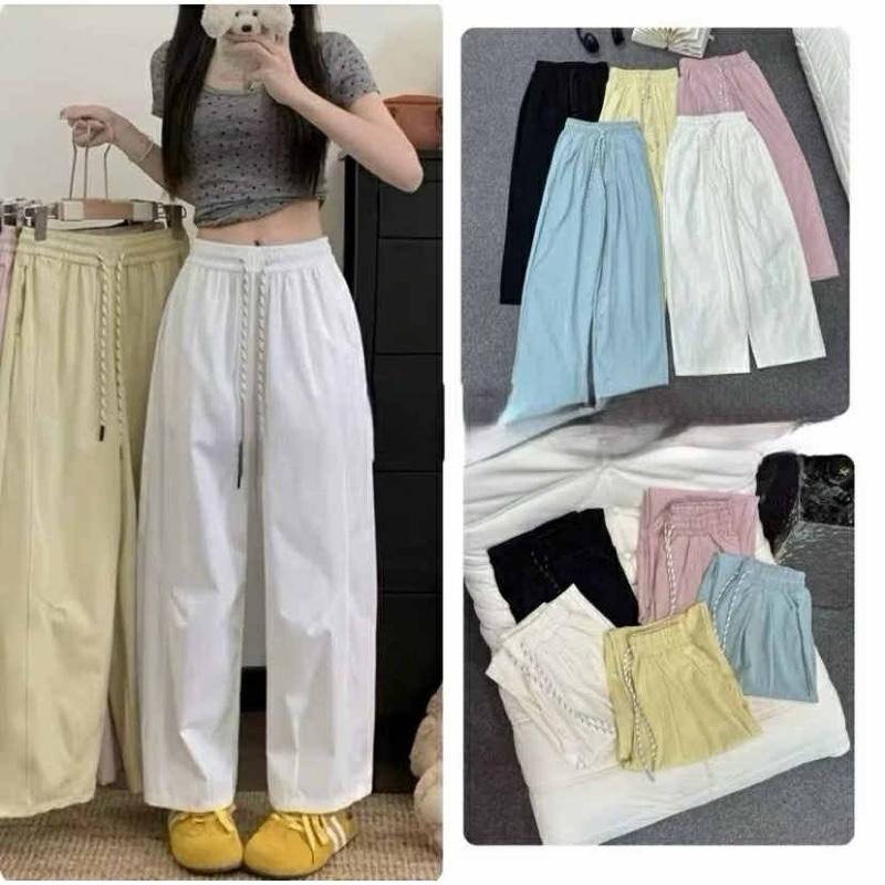 QUẦN CHO NẤM DÀI 85CM DÁNG BAGGY THỤNG VẢI GIÓ LỤA MỀM MỊN MÁT, CÓ TÚI-ms444