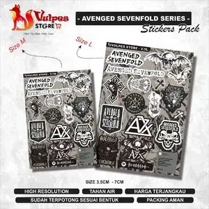 Sticker Pack AVENGED SEVENFOLD | A7X | ANTI AIR | Sticker Hias HP Laptop Dll.