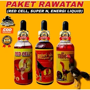 Paket Doping Ayam laga Rawatan (RED CELL, SUPER N, ENERGY LIQUID)