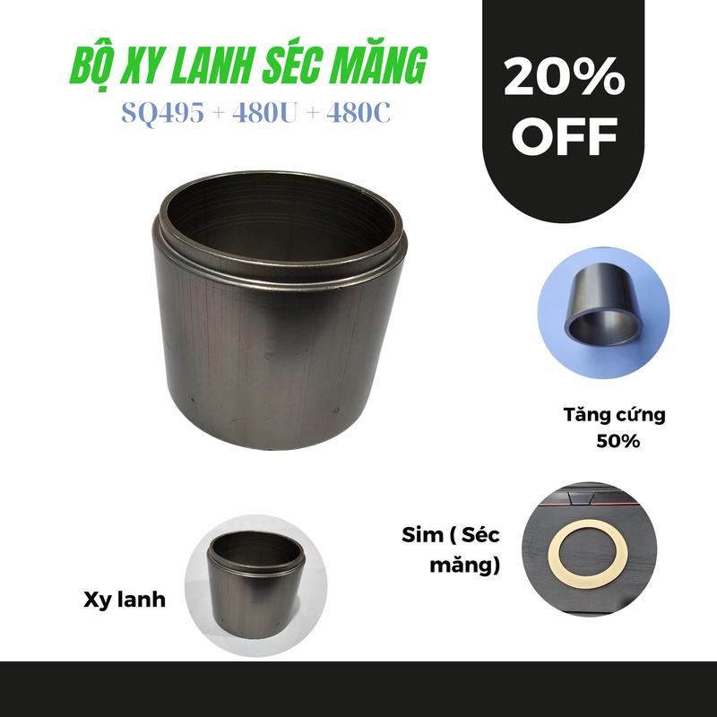 Bộ Xy lanh séc măng máy nén khí SQ495 và 480U 480C dùng chung