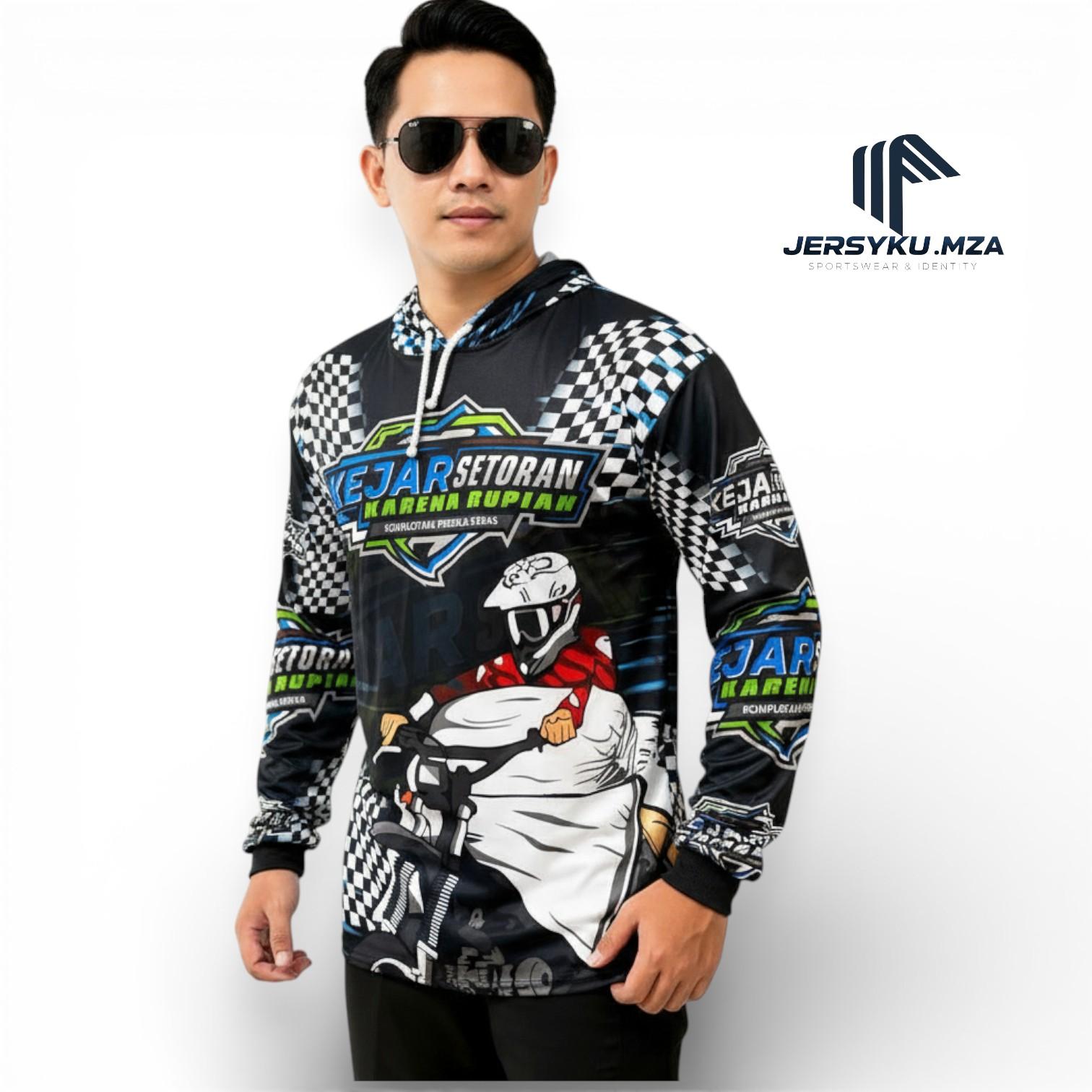 jersey Kejar setoran Baju angkut gabah kaos petani lengan panjng full printing