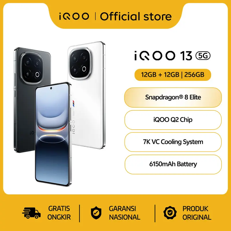 vivo iQOO 13 (12/256)- 1st Snapdragon 8 elite, 7000mm2 VC Cooling system, 6150mAh+120W, 144Hz LTPO AMOLED] 0