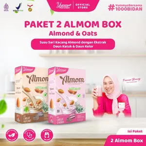 ALMOM MILK - 2 BOX | Susu Almond Kaya Antioksidan - Nutrisi Lengkap Minuman Sehat Multivitamin