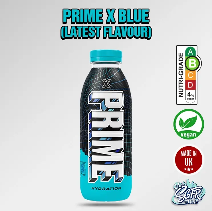 Prime X Blue (Latest Flavour) Prime Hydration Drink. Caffeine Free