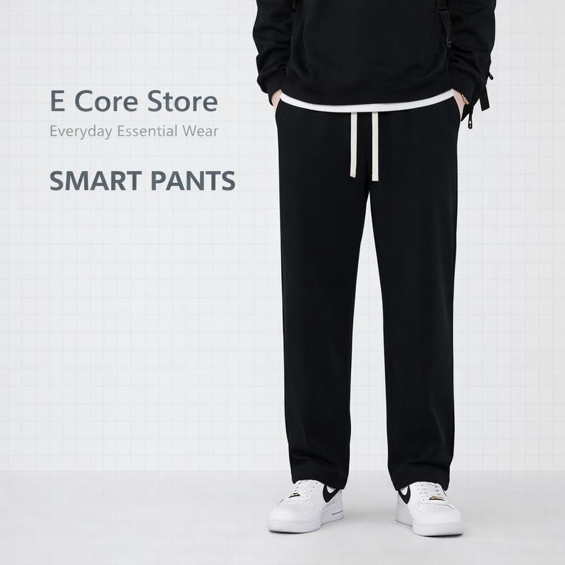  Quần Dài Nỉ 2da Dáng Baggy Ống Suông Cạp Chun Unisex Nam Nữ  Menswear Ong Pants Kaki 