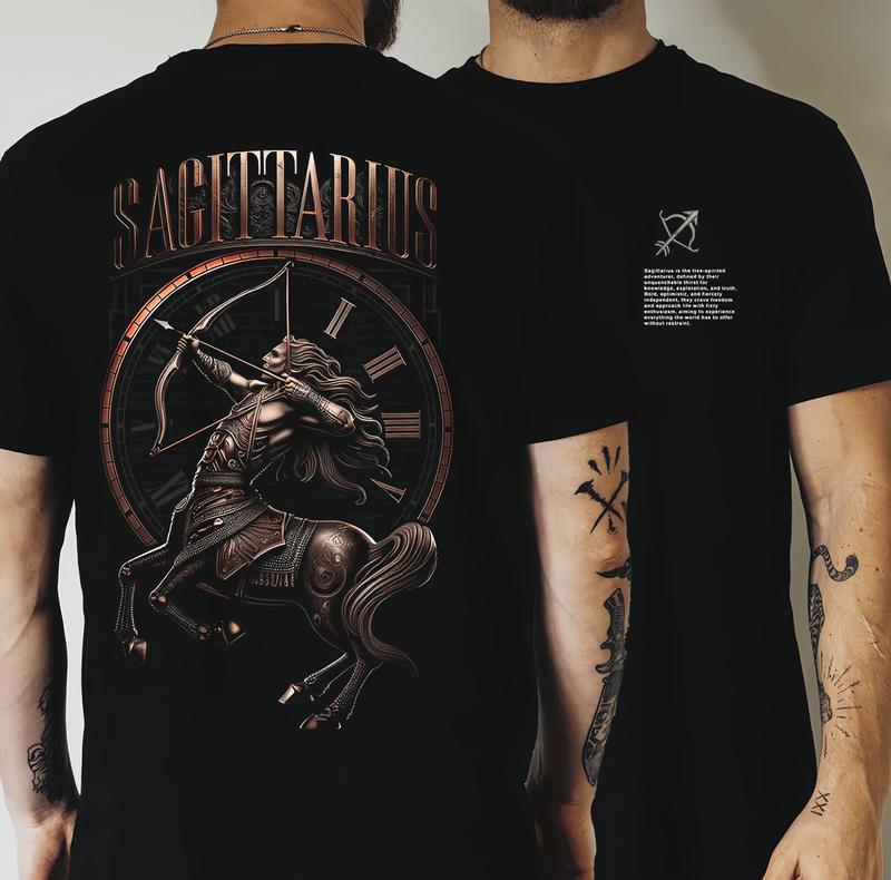 Kaos Zodiak terbaru, gaya streetwear, modis dan trendi, bahan katun, unisex untuk pria dan wanita. 8