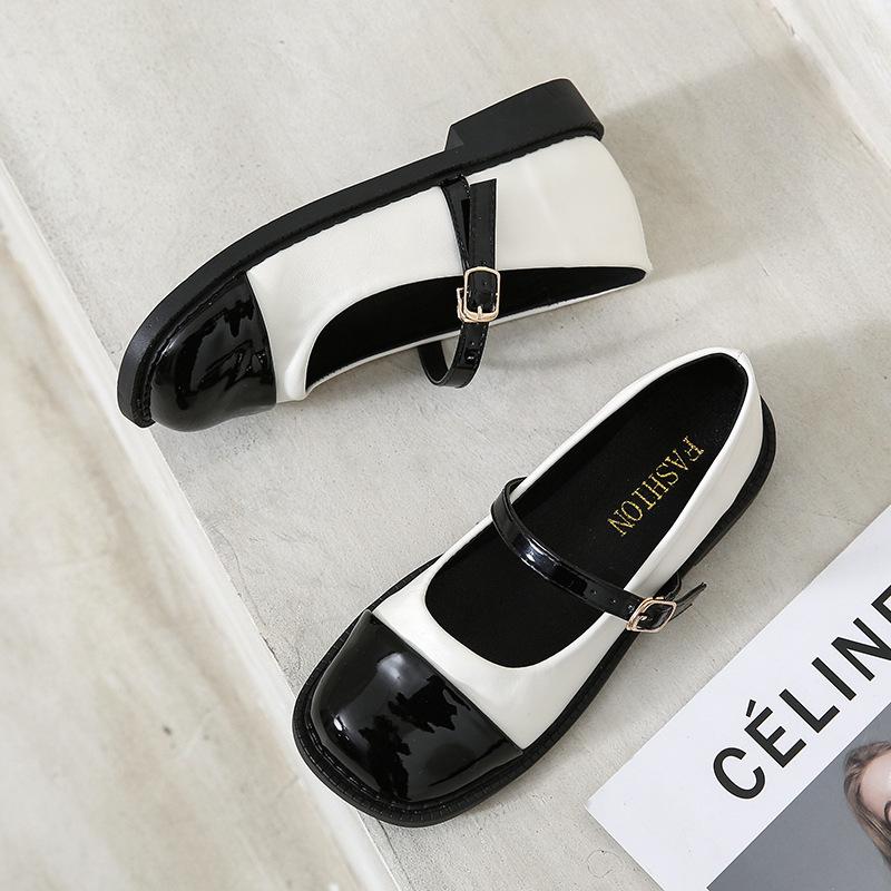  Giày Búp Bê Mũi Tròn Đế Bằng Da Bóng Phong Cách Lolita Anh Quốc Dễ Phối Đồ Thời Trang Cho Nữ BB-0200 già  y Shoes giày  búp  bê  đế  thấp 