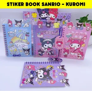 Mainan Edukasi Anak Stiker Book Buku Stiker Kuromi Sanrio Melody CInamon