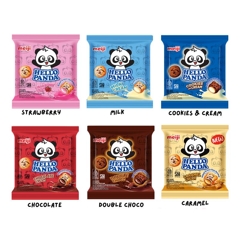 MEIJI Hello Panda Chocolate / Double Chocolate Cream Biscuits (10x8g ...