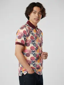 Polo Shirt Pria Motif Retro Ball Korean Style Kaos Kerah Lengan Pendek Burgundy Premium Gaya Elegan dan Modern  Katun   polo  cowok polo xs warna 3 kaus polo