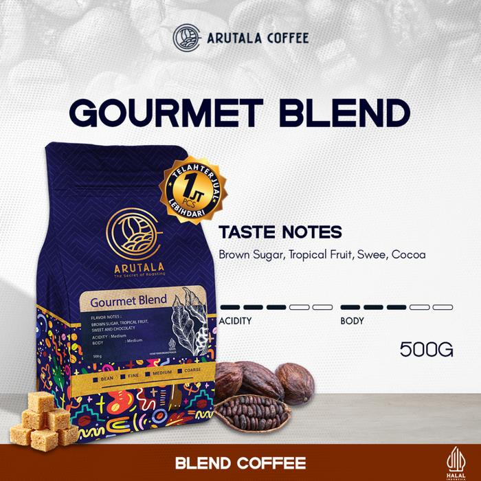 Gambar ARUTALA Gourmet Blend Kopi - For Manual Brewed Coffee - 500 Gram - Giling Halus dari Arutala Coffee Kota Tangerang Tokopedia