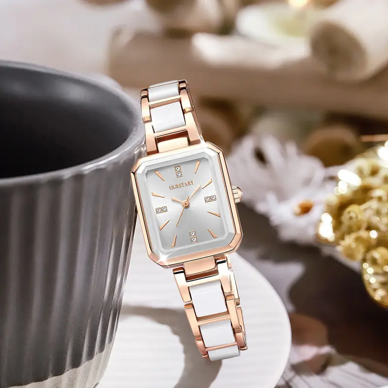 Diamond Quartz Watch for Women Elegant Rose Gold Stainless  display picture 1