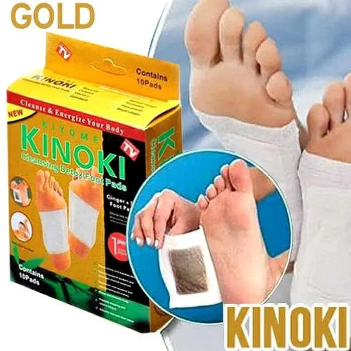 Kinoki Koyo Herbal Kaki Penyerap Racun Original Foot Detox Gold Pads 1 Box isi 10 pad atau Pasang  Hand Patch Ginger