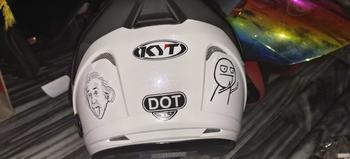 Product Review of KYT Galaxy Flat R Solid White I Flat Visor Iridium I Spoiler - Helm Half Face Motorcycle from 𝕽**𝖆 1