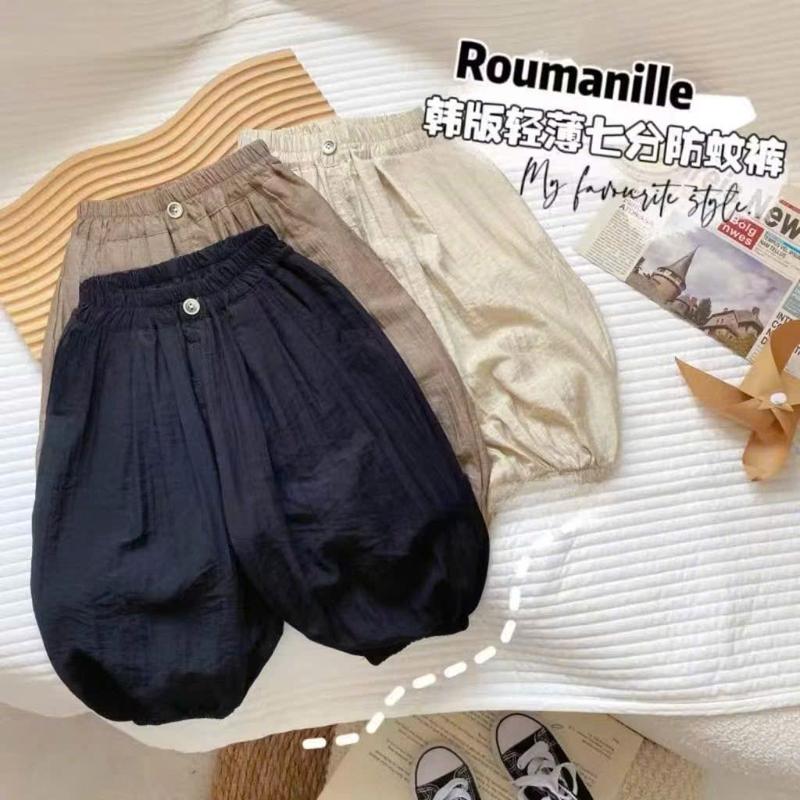 Quần gió lụa dài mềm mại dáng bom thụng rộng rãi thoải mái cho bé mặc thu nằm điều hoà 8-20kg