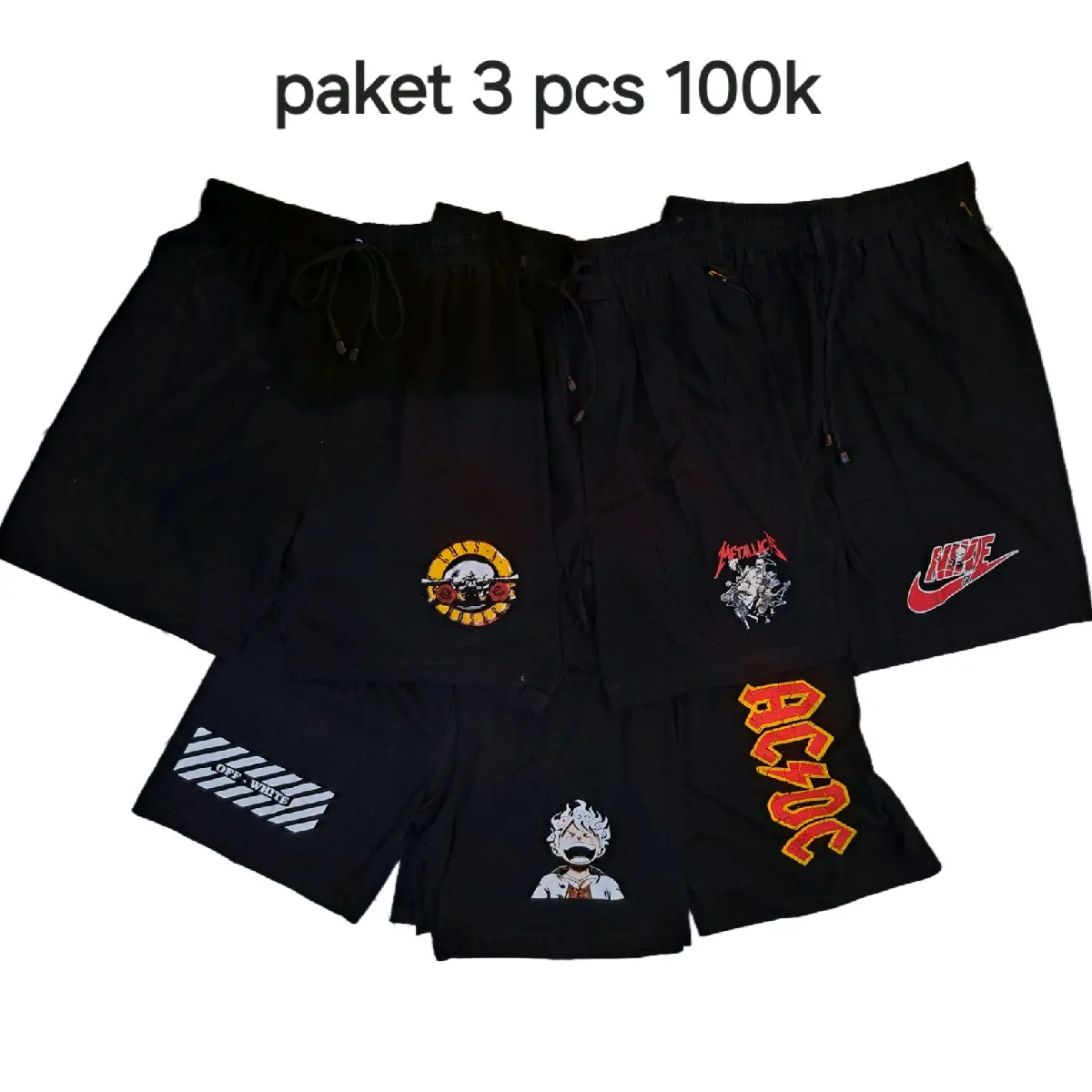 Celana pendek pria | short pants | celana cotton | celana dewasa santai unisex. SmukDclothes Katun Boxer Hitam Standar