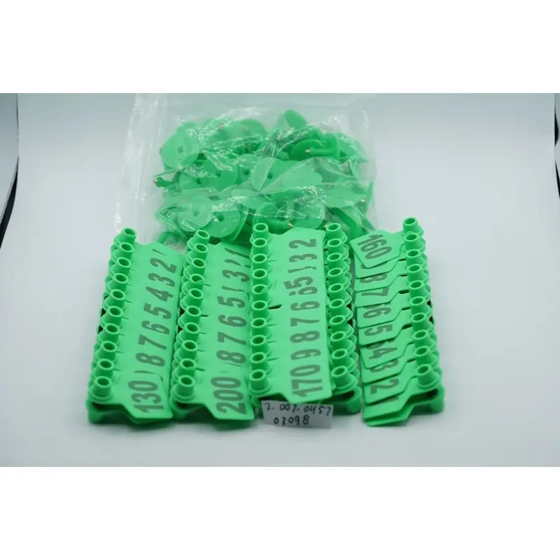 Green 300pcs Tag Telinga Hewan Ternak Babi Sapi Domba Kambing Ear Tags Cattle Sheep Pig Cow Animal Card Label  No: 001-300 | SKU 2.007.0457 - 03098 Green 300pcs