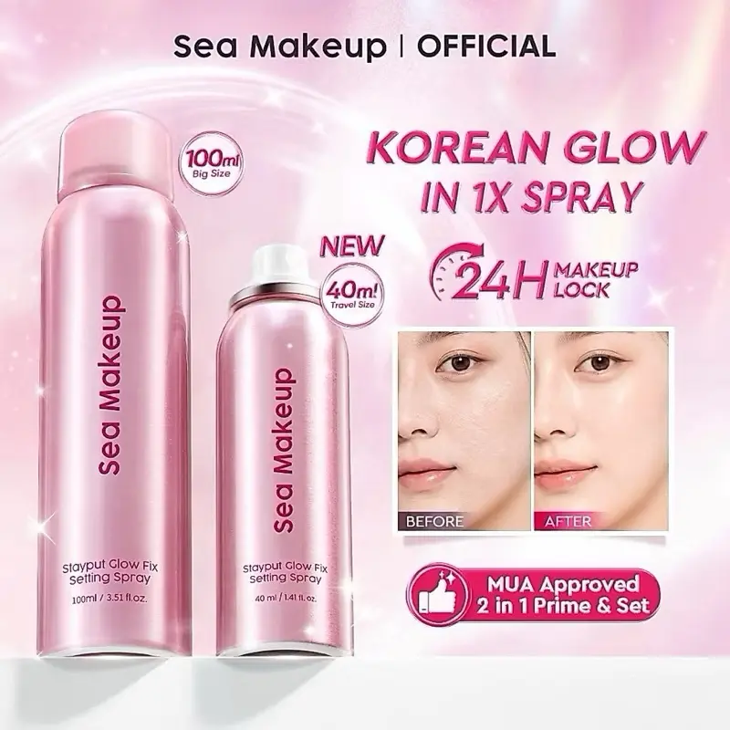 SEA MAKE UP SETTING SPRAY STAYPUT GLOW FIX 40ml/ 100ml