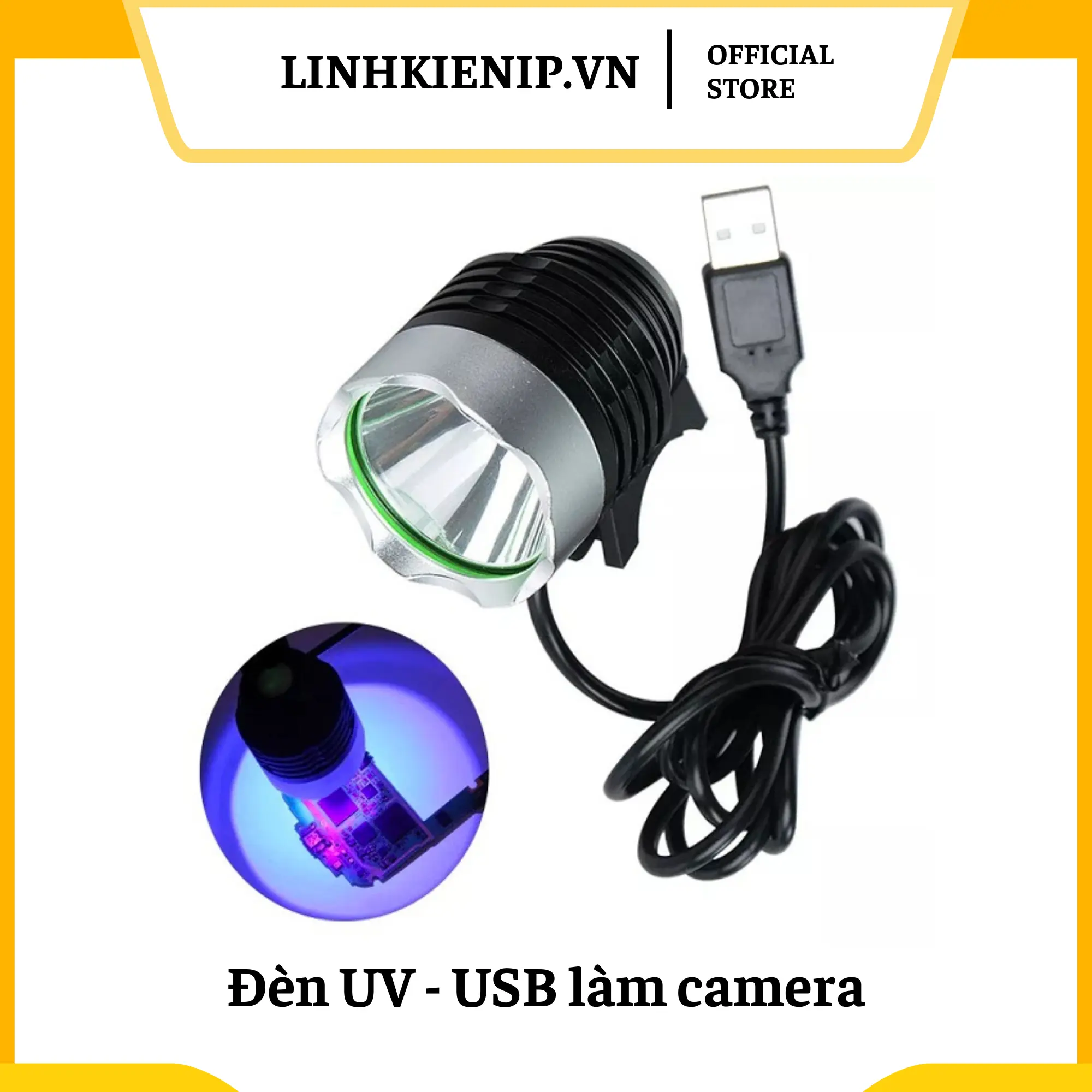 Đèn Led UV sấy khô keo UV đầu cắm USB - Ánh sáng tím