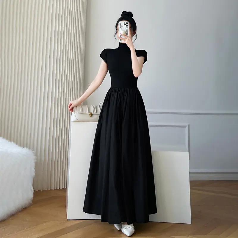 lace dress black Black Floral Lace Long Sleeve Ruffle Hem Mini Dress main image 1