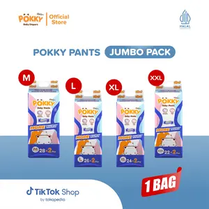 [SPECIAL AFFILIATOR]  1 BAG POKKY PANTS M28+2/L26+2/XL24+2/XXL22+2 - POPOK CELANA POPOK BAYI BERKUALITAS