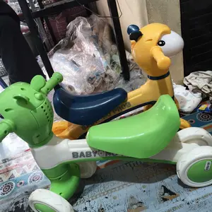 NewayX Sepeda Anak Ride On Mainan Keseimbangan Dorong Balance Bike Lampu Musik Roda Empat Toys