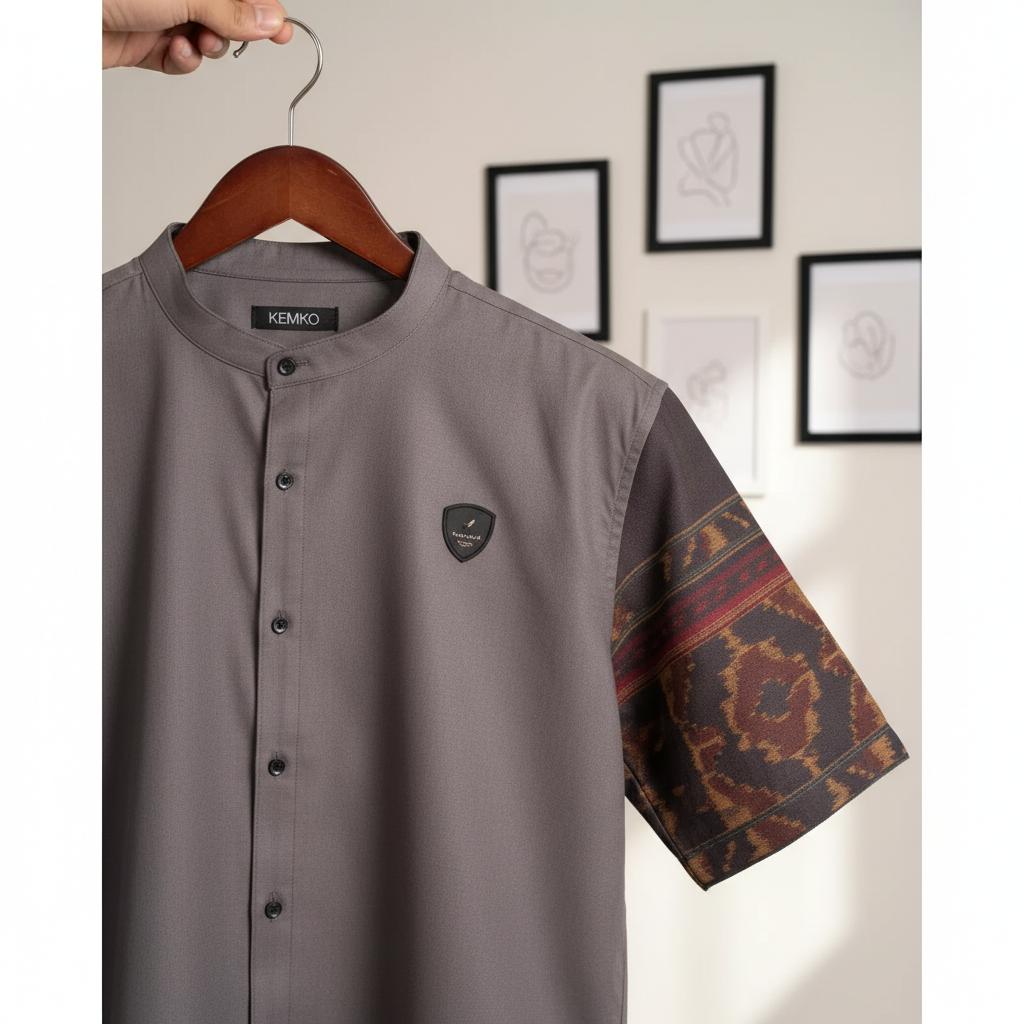 baju koko couple ayah dam anak laki laki bahan toyobo kombinasi batik warna MAHOGANY abu navi hitam baju koko couple ayah dam anak laki laki bahan toyobo kombinasi batik warna MAHOGANY abu navi hitam