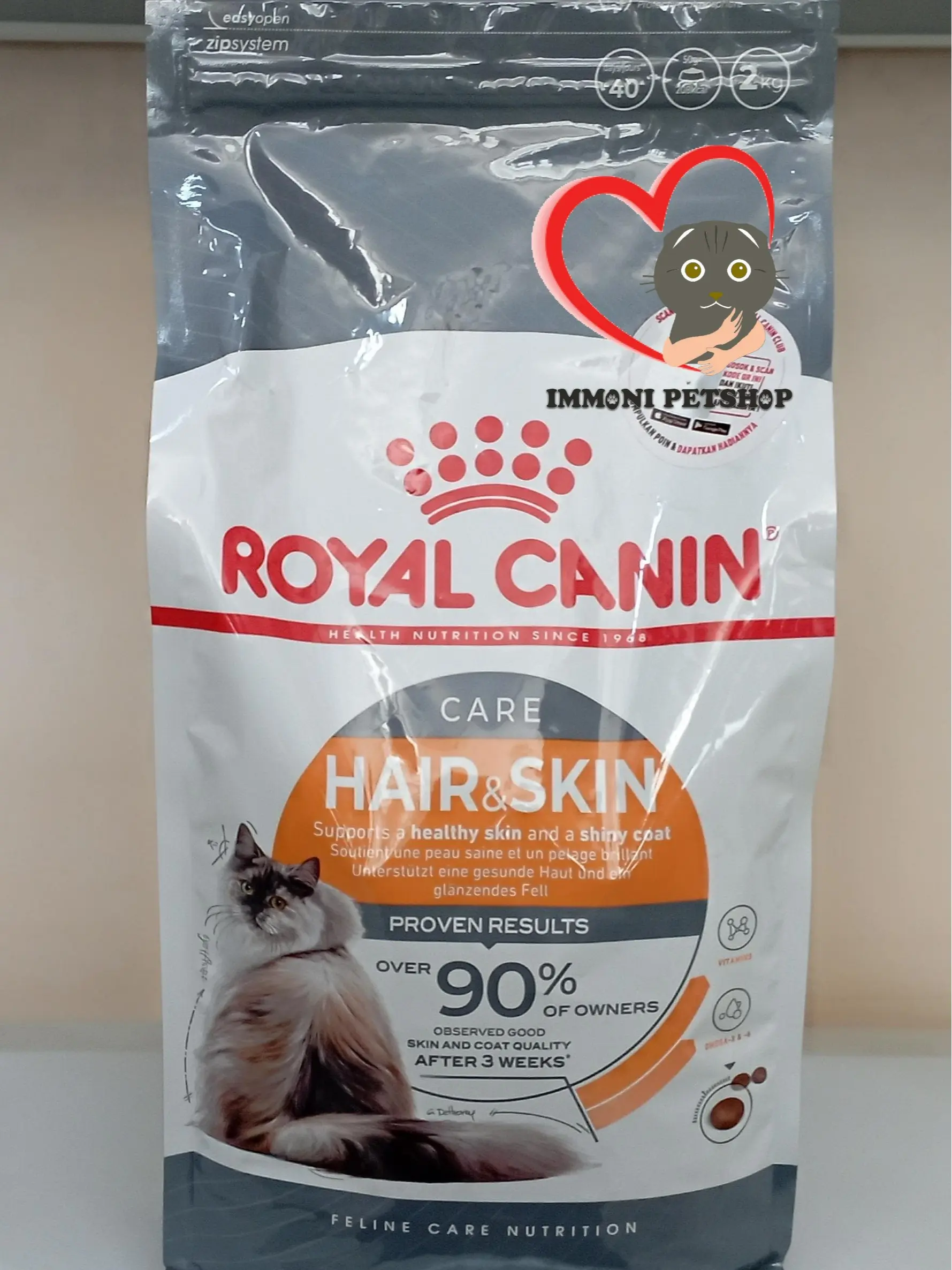 Royal Canin Hair & Skin 2kg dan 400gr - Makanan Kucing