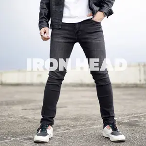 Iron Head Celana Jeans Pria The Ultimate Series Stone Grey Slimfit Jeans Stretch