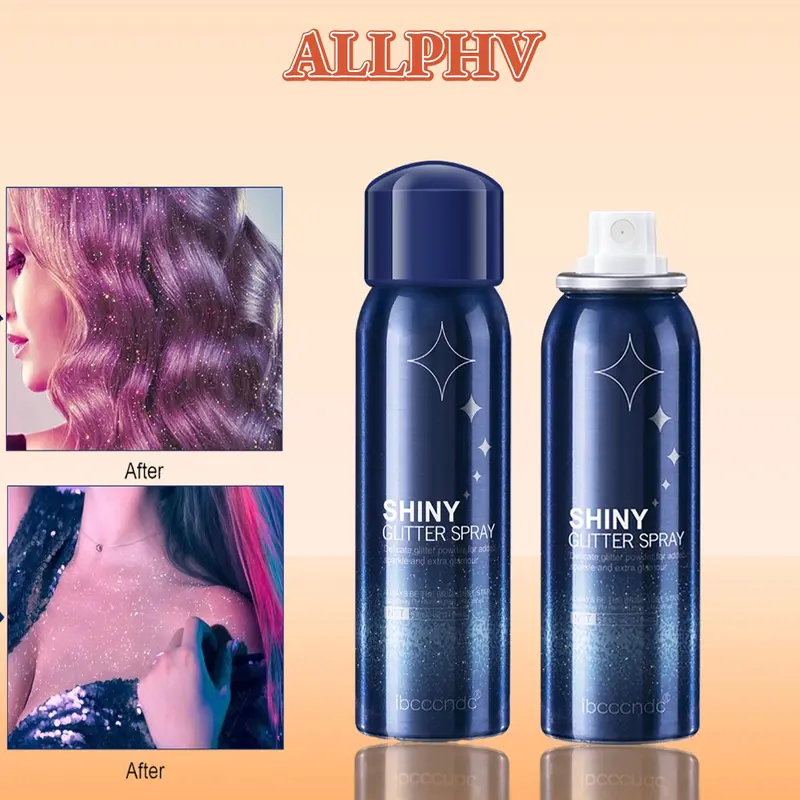 Highlight Powder Spray Shiny Glitter Spray Quick-Drying Waterproof ...