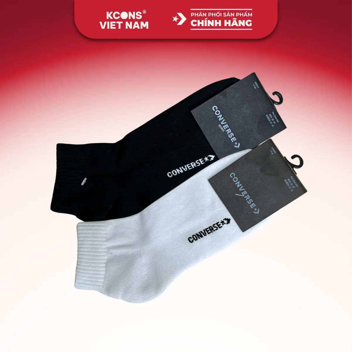 Tất/ Vớ Converse Unisex Ankle Socks Cổ Ngắn Hỗ Trợ Khử Mùi CONUA733 CONUA780