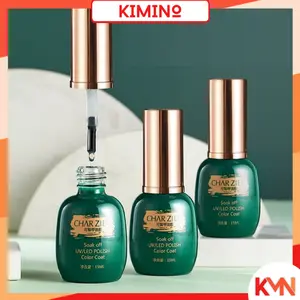 KMN CHARZIEG Top Base Coat Primer Reinforce gel Kutek gel polish UV LED lamp 15ml Aksesoris Nail Art