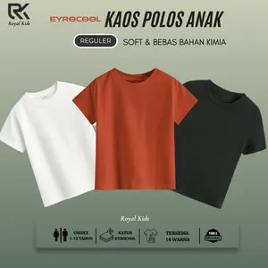 Kaos Anak Polos Cotton Usia 1-12 Tahun Kaos Polos Anak Premium Termurah Laki-Laki Perempuan Katun