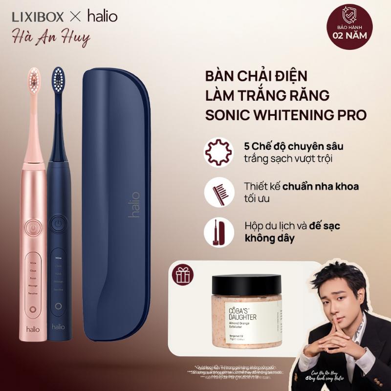 [LIVE] Bàn Chải Điện Làm Trắng Răng Halio Sonic Whitening Electric Toothbrush PRO White -  Sạc Không Dây có chế độ nhạy cảm - dành cho răng nhạy ccảm và răng niềng banchai  dien