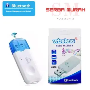 BLUETOOTH RECEIVER USB BLUETOOTH MUSIK AUDIO BLUETOOTH SALON AKTIF DIMOBIL TANPA KABEL CK-06 SPEAKER NON BLUETOOTH BISA JADI BLUETOOTH Putih Accessories Wireless