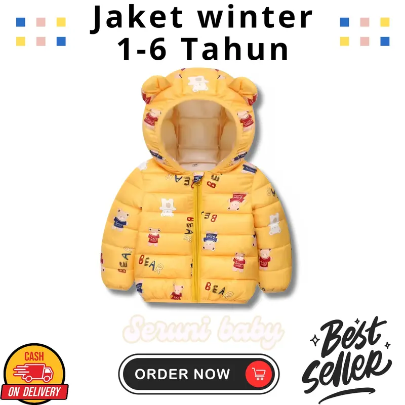 Jaket Musim Dingin Anak / Jaket Winter Anak / Jaket Coat Motif Hewan / New Winter Jacket Boys and Girls Variant Motif 5