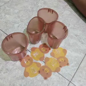 Rak Tempel Tempat Sikat Gigi Motif Beruang Serbaguna Kamar Mandi Gelas