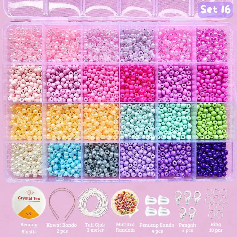 Manik Manik Pasir DIY Beads Craft 1 Box - SM014 7