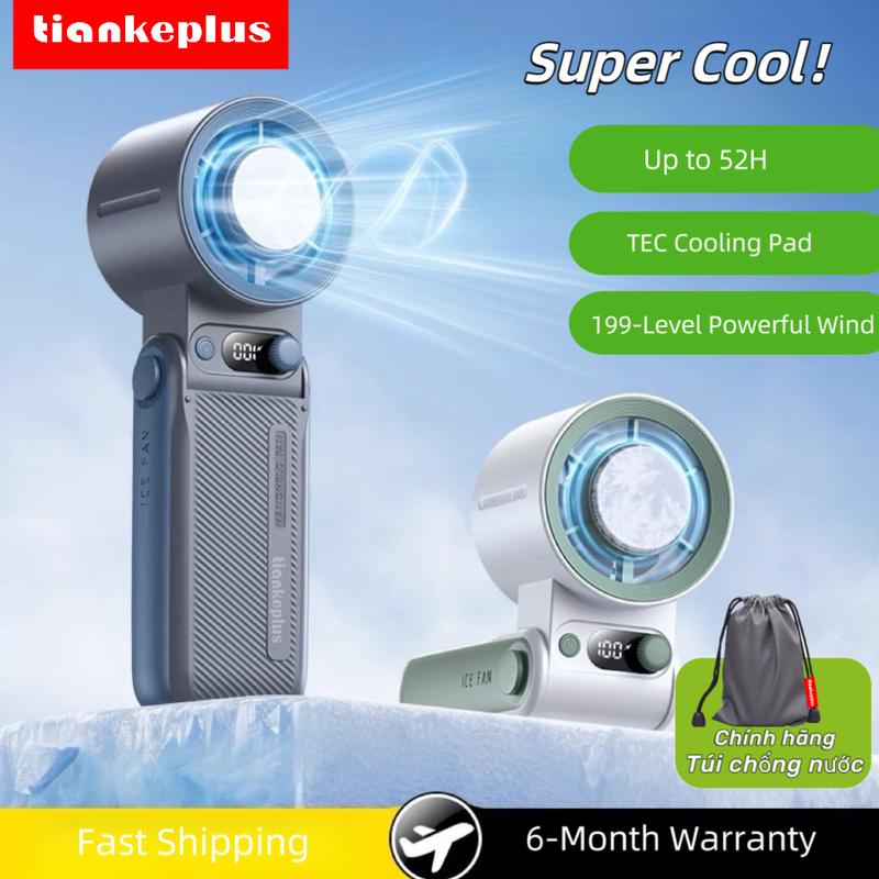 TF30 Ultra Quạt Cầm Tay Mini Sử Dụng Tới 52H, Quạt Turbo Gió Mạnh, Kèm Tấm Làm Mát Sò Lạnh, Thiết Kế Gập Gọn Bảo Hành 6 Tháng