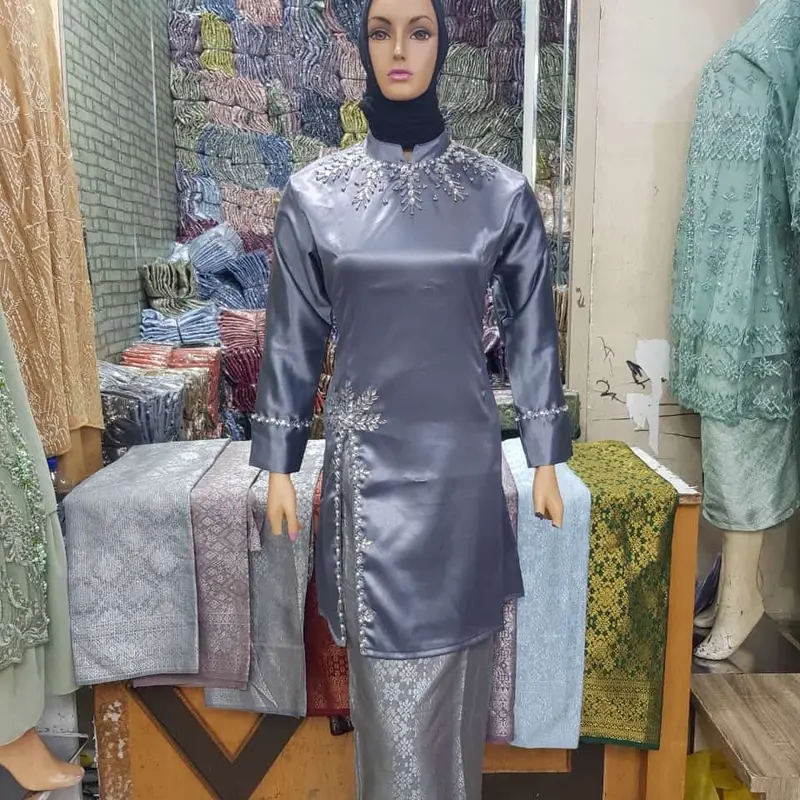 Baju Kurung Melayu Belah Dengan Rok Songket Sangat Elegan Sangat Cocok Untuk Seragaman 6