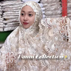 Mukena Katun Poil Glitter KD Full Renda Cantik