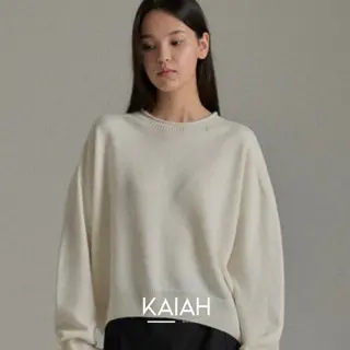 Kaiah Style || Debby Cropped Oversized Sweater | Sweater Crop Oversized Polos 0