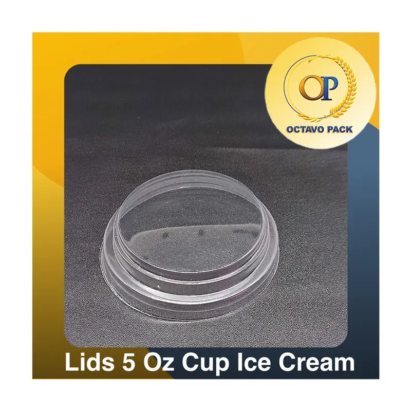 Tutup Paper Cup Ice Cream 5 Oz ( 150ml ) / Lids 5 Oz Cup Ice Cream (Isi 50 pcs) 2