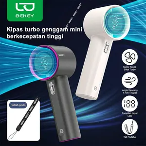 BEKEY Portabel Mini kipas Barang spot-High-speed kipas 100 Gear Wind kipas angin Digital Meja Baterai Listrik Listrik Portable