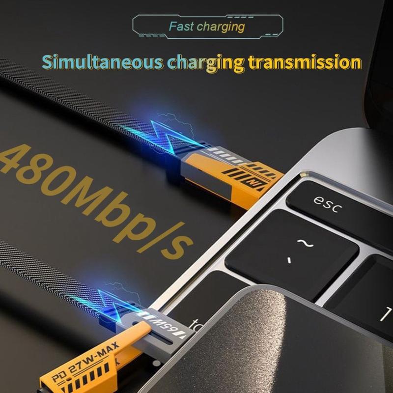 【Shipping on April 4th】Kabel data pengisian cepat 4-in-1 65W dengan kecepatan transmisi cepat dan kompatibilitas yang kuat, cocok untuk ponsel Android dan Apple Panjang Lighting Cable 5