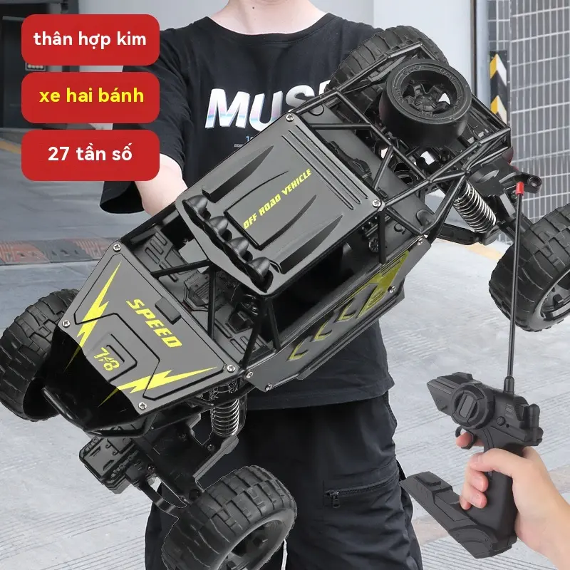 Xe Điều Khiển Từ Xa, Ngoại Cỡ, Xe Địa Hình Trôi Dạt, Ổ Bốn Bánh, Xe Trống Leo Núi, Xe Đồ Chơi Sạc Đua Xe Sáu Bánh Cho Bé Trai Toy Pin 4